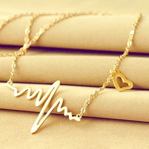 Golden Heartbeat Necklace